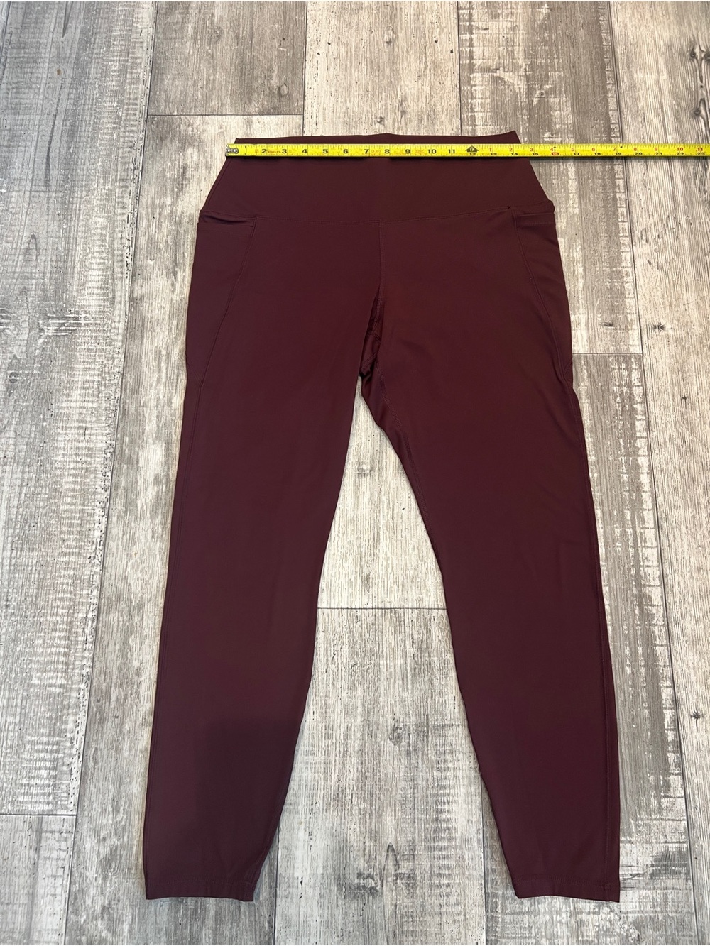 Women's Spyder High-Waist  Active Athletic Leggings - Size Large-Deep Burgundy - Picture 2 of 5